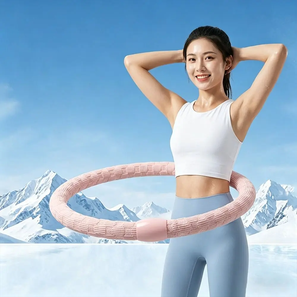 New Foldable Spring Tube Yoga Circle Bounce Burning Fat Yoga Hoop Soft Ice Sensation Fitness Waist Trainer Women detail