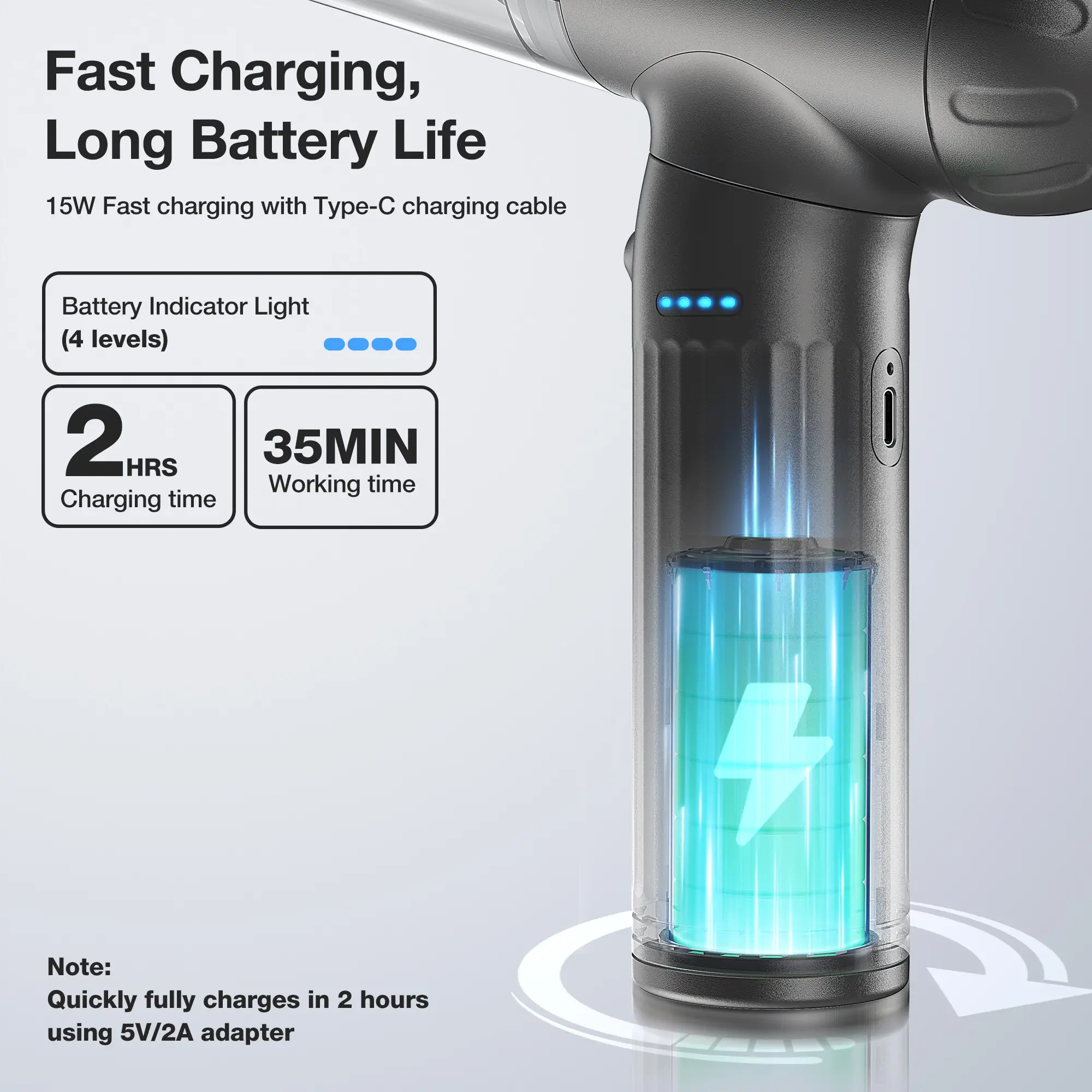 MEVC2 4 in 1 Electric Compressed Air Duster Vacuum Cleaner Function Powerful 3Gear Keyboard Cleaner for Computer Car Home product view