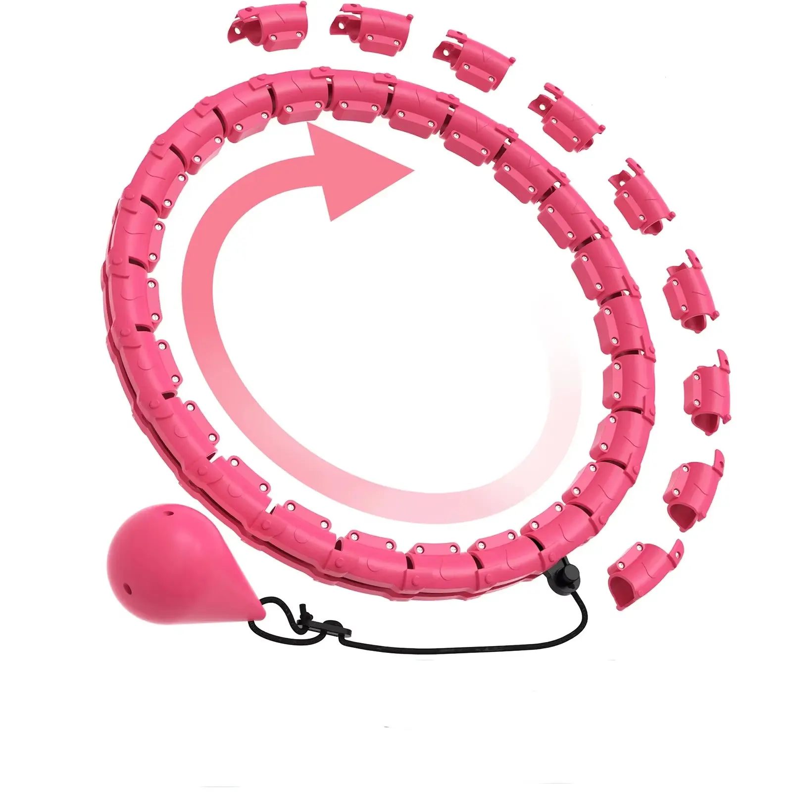 24 Adjustable Sport Hoops Thin Waist Exercise Detachable Massage Hoops Fitness Equipment Gym Home Training Weight Loss product view