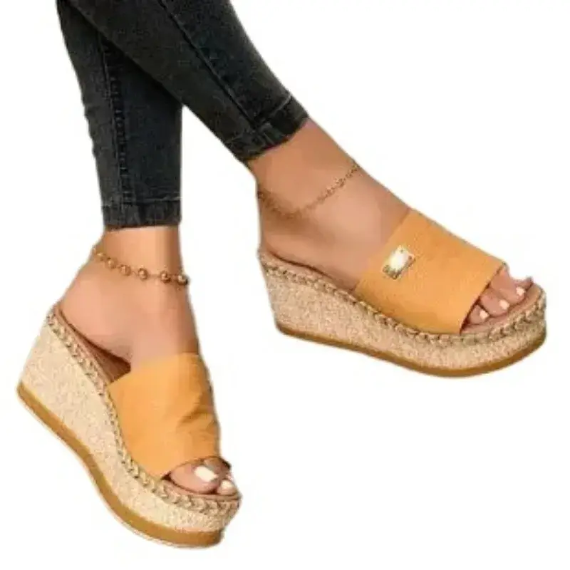 Womens High Heels Sandal Thick Bottom Casual Shoes Ladies Leisure Summer Wedges Sandals Woman Shoes Women Platform Mules Slipper product view