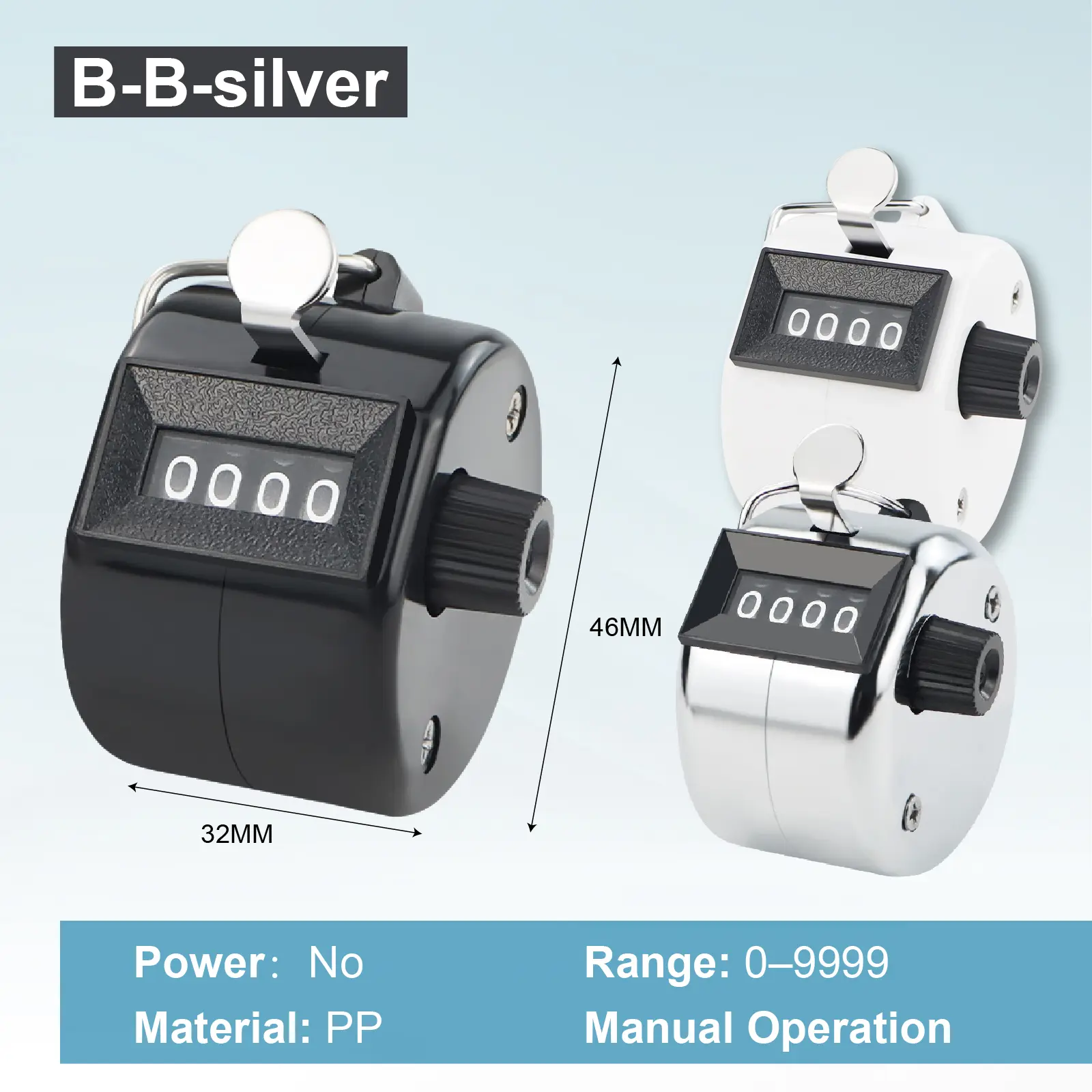 4 Digit Handheld Mechanical Tally Counter Clicker for Events Crowd Counting Warehouse Attendance 09999 No Battery product view
