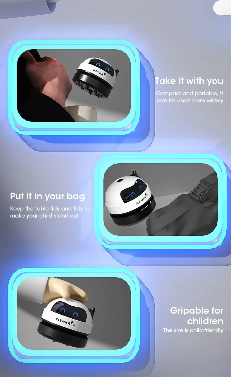 Mini Vacuum Cleaner Portable Desk Table Dust Vacuum USB Handheld Table Sweeper Hair Pencil Crumbs Cleaning Tool Vacuum Cleaner detail