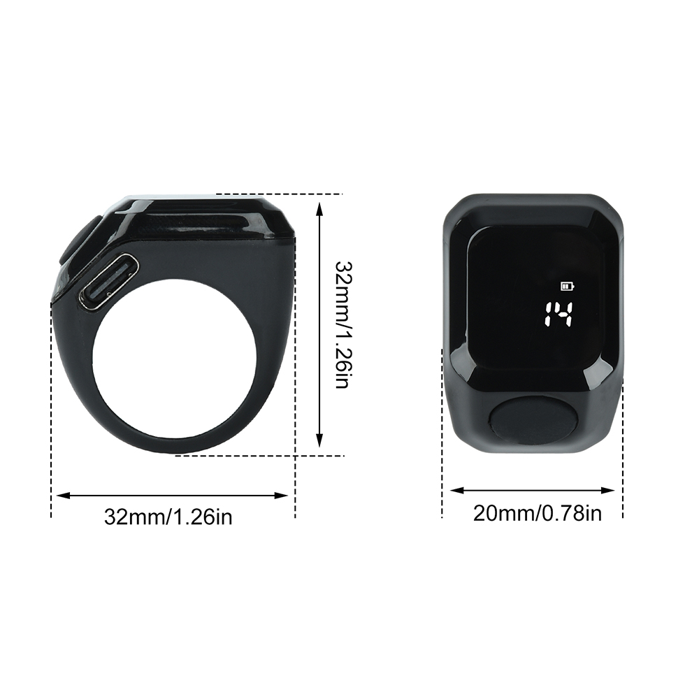 Smart APP Tally Counters Portable Digital Ring Counter Bluetooth Counting Muslims Zikr Ring Prayer Time Vibration Reminder detail