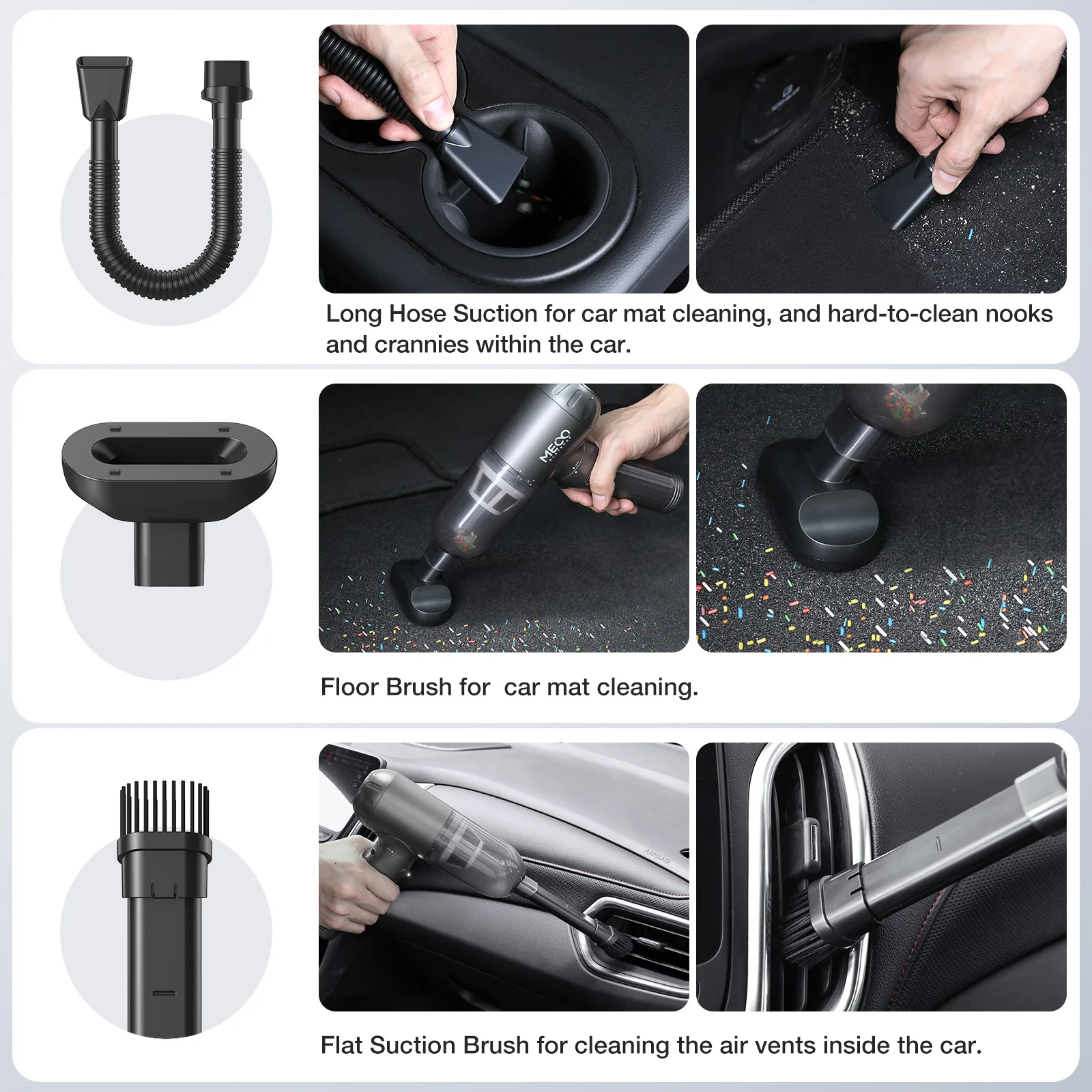 MEVC2 4 in 1 Electric Compressed Air Duster Vacuum Cleaner Function Powerful 3Gear Keyboard Cleaner for Computer Car Home detail