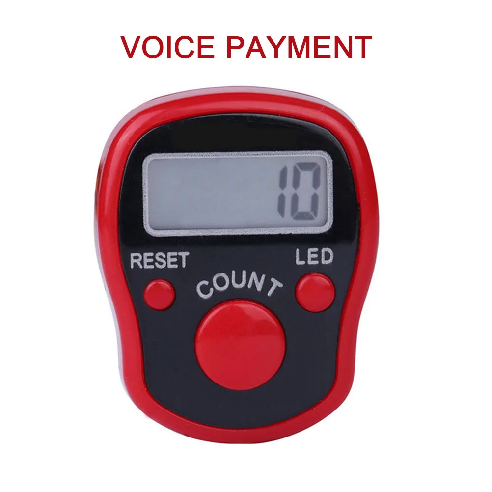 Random Color Finger Counter Digital LED Electronic Handheld Tally Counter Clicker Finger Ring Golf Digit Stitch Marker 1pcs detail