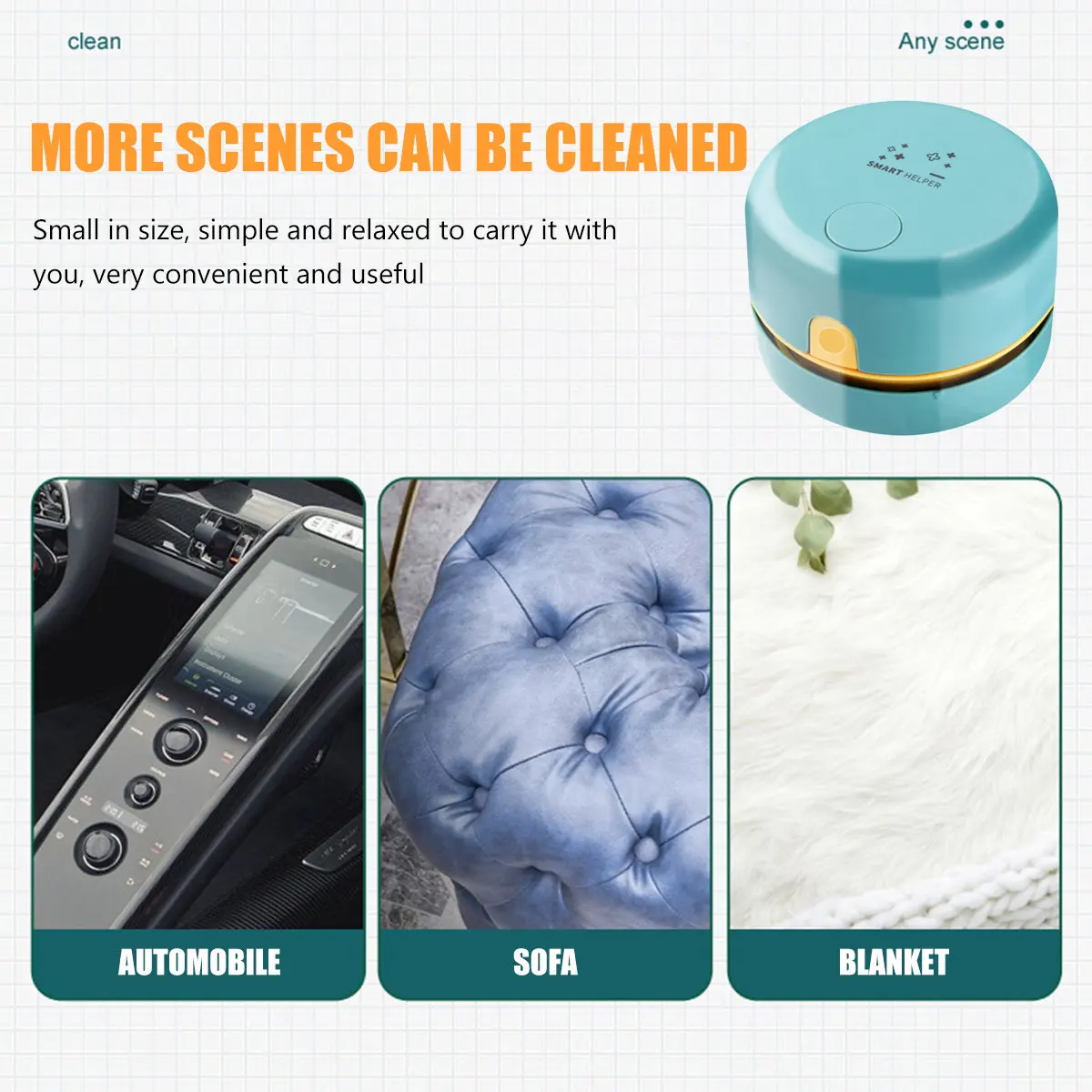 Mini Desktop Dust Cleaner Portable Desk Cleaner for Keyboard Paper Scraps Eraser Slag Bread Debris Wireless Electric Vacuum detail