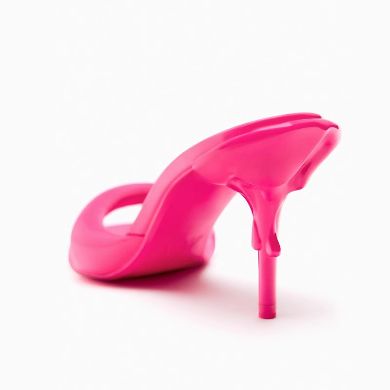 New Design Vintage Rhinestone Sandals for Women in the Summer Featuring a Fish Mouth and Color Blocked High Heels detail