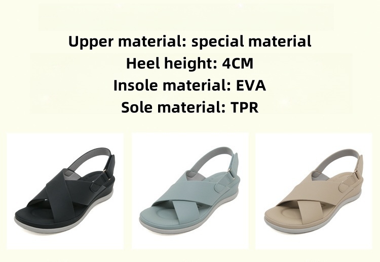 New Wholesale Womens Fashionable and Generous Large Size Thicksoled Beach Sandals Breathable Vintage Fashion Shoes Women detail