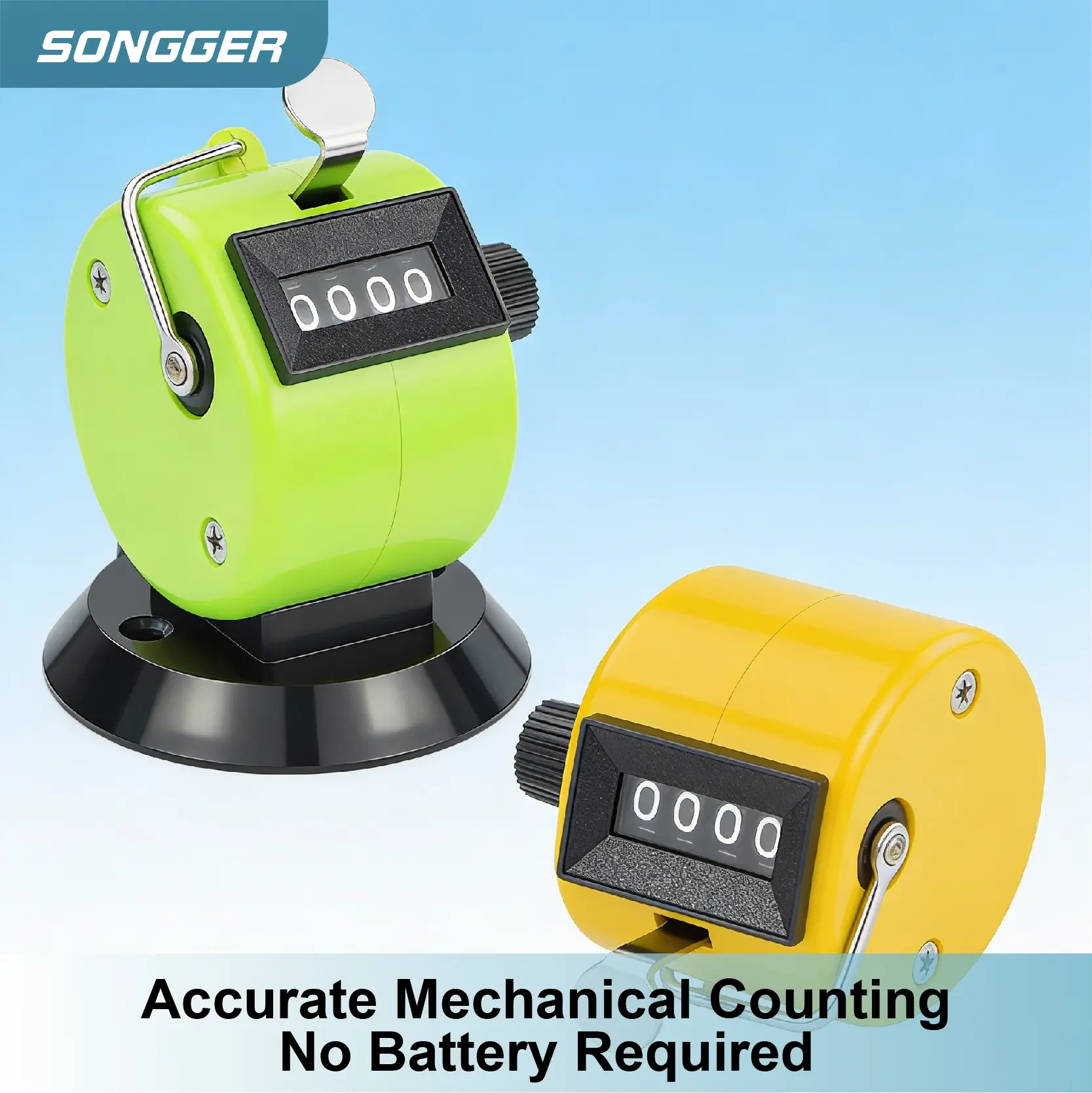 4 Digit Handheld Mechanical Tally Counter Clicker for Events Crowd Counting Warehouse Attendance 09999 No Battery product view
