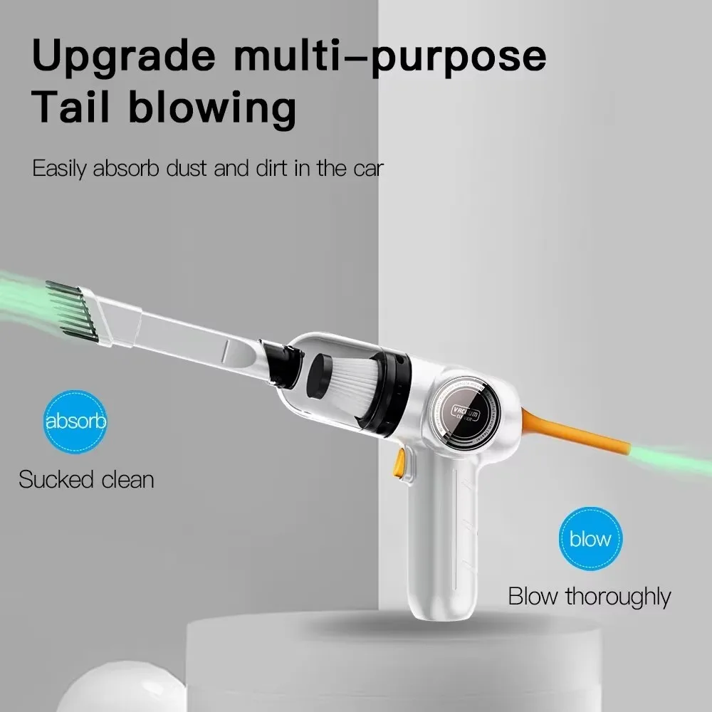 New Design Car Vacuum Cleaner 10000PA Strong Suction Wireless Portable Vacuum Cleaner For Car Home Desktop Keyboard Cleaning detail
