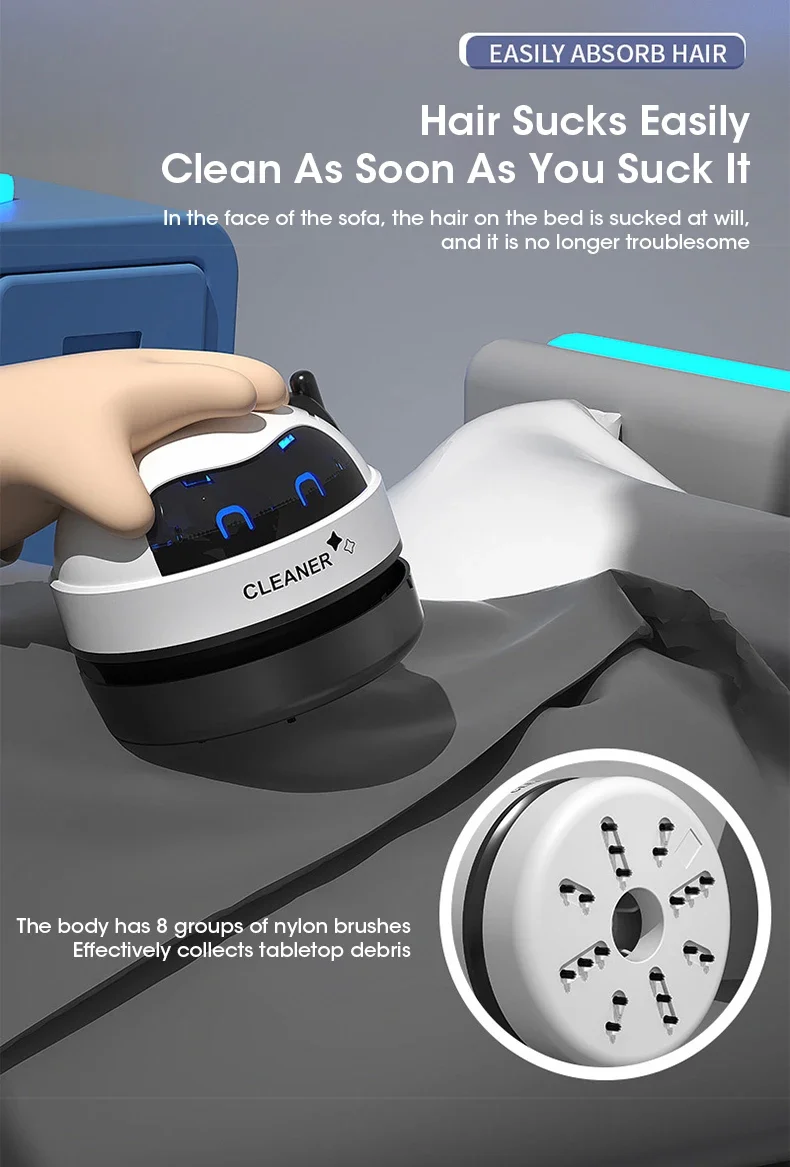 Mini Vacuum Cleaner Portable Desk Table Dust Vacuum USB Handheld Table Sweeper Hair Pencil Crumbs Cleaning Tool Vacuum Cleaner detail