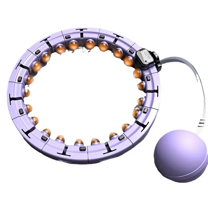 Weighted Detachable Hula Hoop with Smart Count Function, Massage Track Workout Accessory for Female Abdomen Training