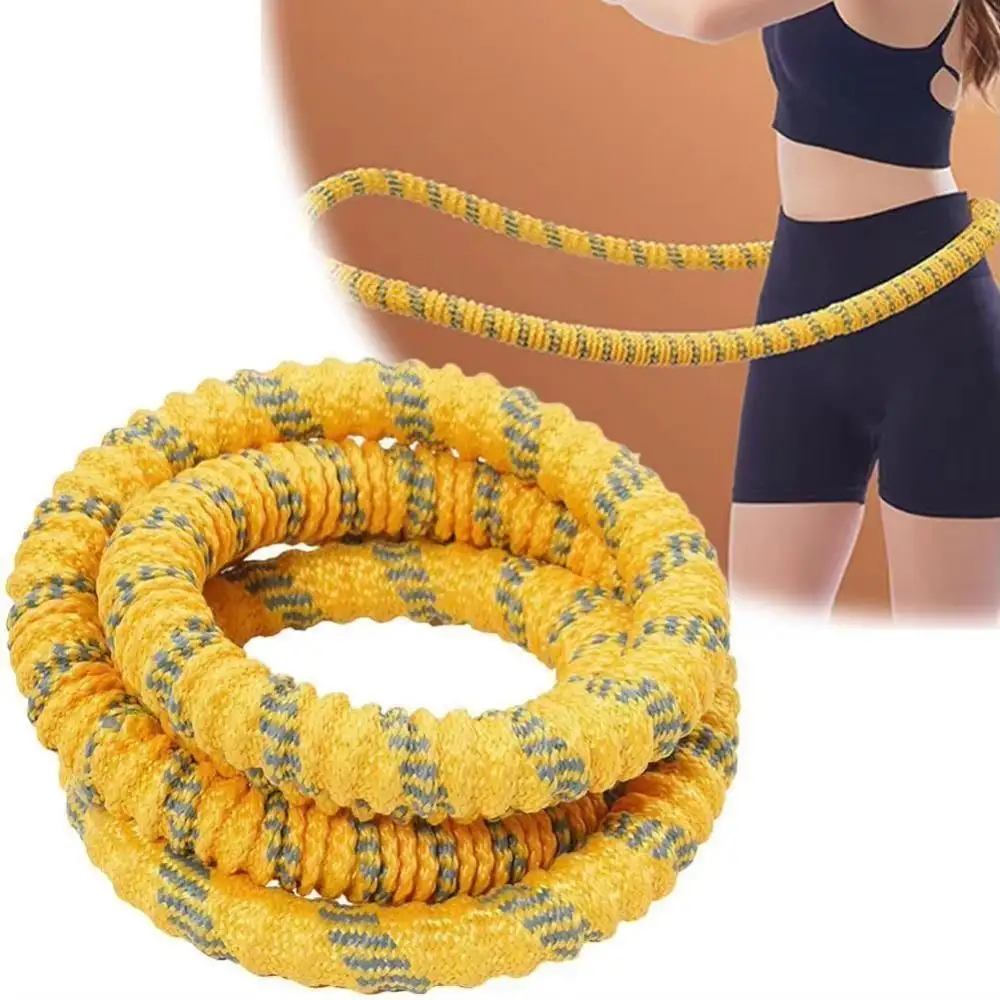 Portable Fat Burning Sports Hoop Foldable Soft Spring Spring Tube Yoga Circle Adjustable Durable Fitness Circle Aerobic Exercise