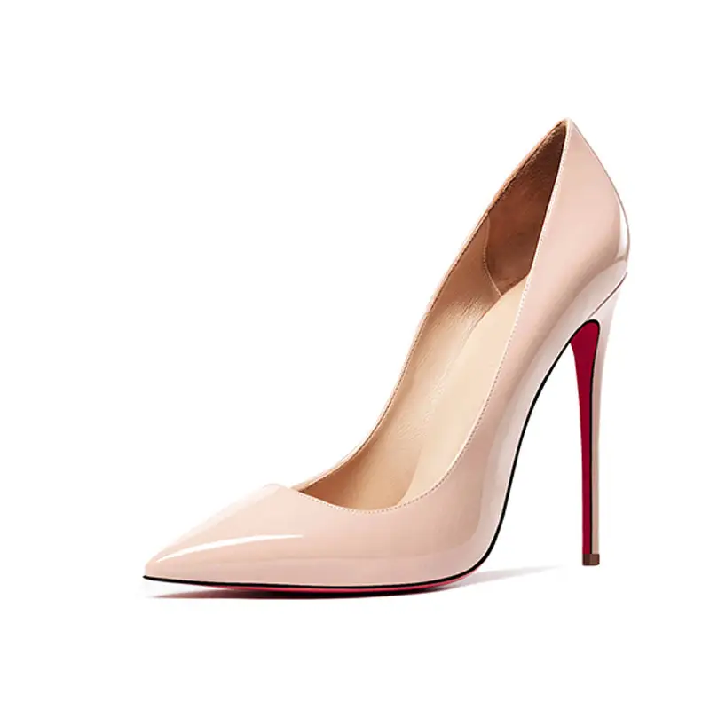 and slim and sexy high heels pointed shallow mouth black patent leather temperament work shoes product view