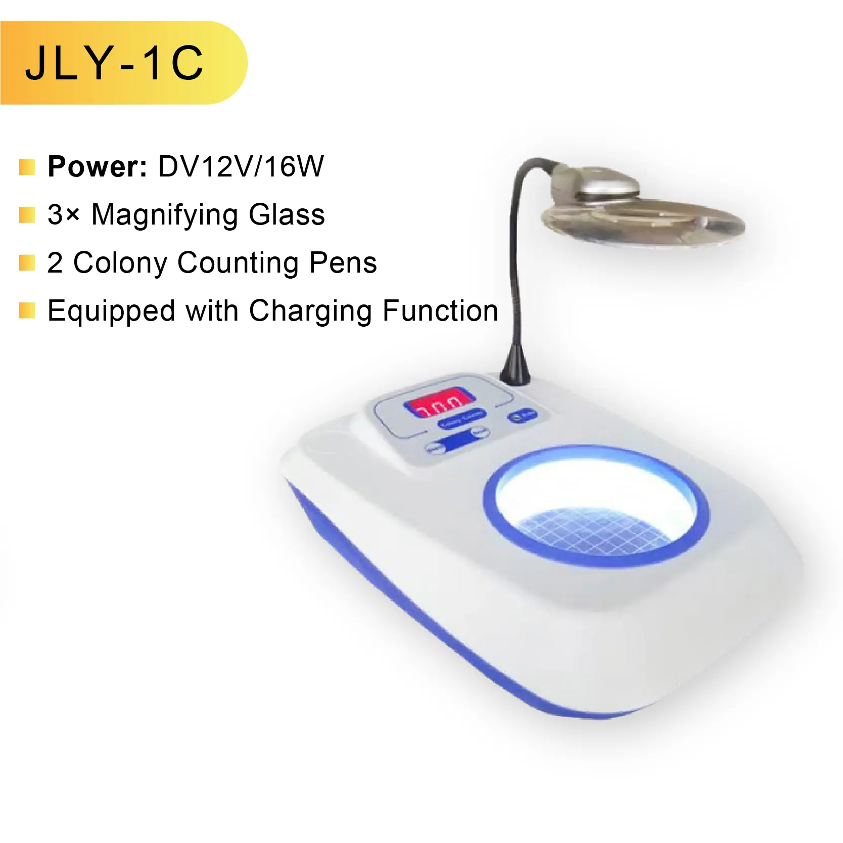 XK97A Digital Colony Counter LED Display Semi Automatic Bacterial Petri Dish CFU Counting Instrument for Lab Use product view