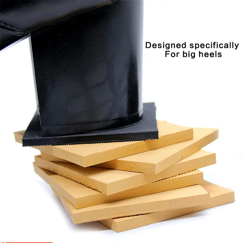 1 Pair DIY Rubber Sole For High heels Repair Shoes Tire Grain Wave Pattern Repair Worker Shoes Outsole Stick On Soles Heel Pads product view