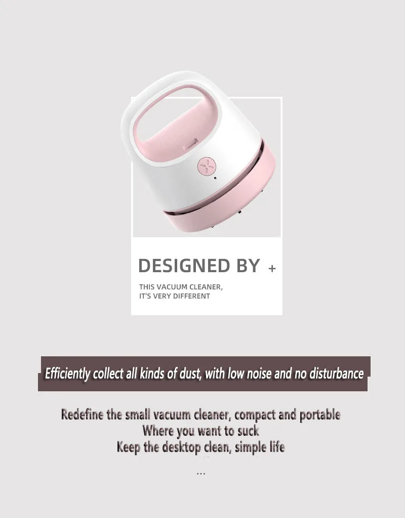 Wireless Handheld Vacuum Cleaner Portable Mini USB Charging Small Desktop Vacuum for Home Car Cleaning detail