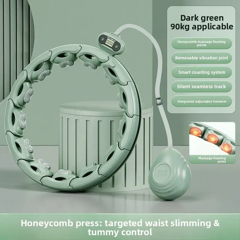 Smart Weighted Hula Hoop with Counter Massage AutoLock NonDrop Fitness Hoop for Core Workout at Home product view