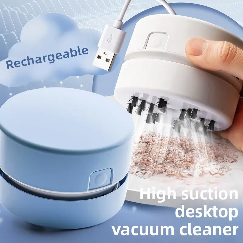 Desktop Vacuum Cleaner Cleaning Stationery Student Suction Eraser Shavings Pencil Gray Children's Electric Small Mini Charging