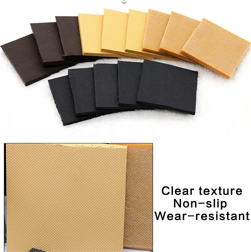 1 Pair DIY Rubber Sole For High heels Repair Shoes Tire Grain Wave Pattern Repair Worker Shoes Outsole Stick On Soles Heel Pads detail