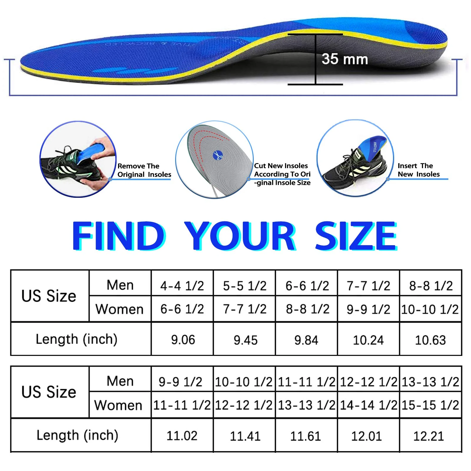 Arch Support Orthopedic Insoles Sneaker Plantar Fasciitis Orthotic Shoes Inserts Flat Feet Heel Pain Athletic Cushion Pad detail