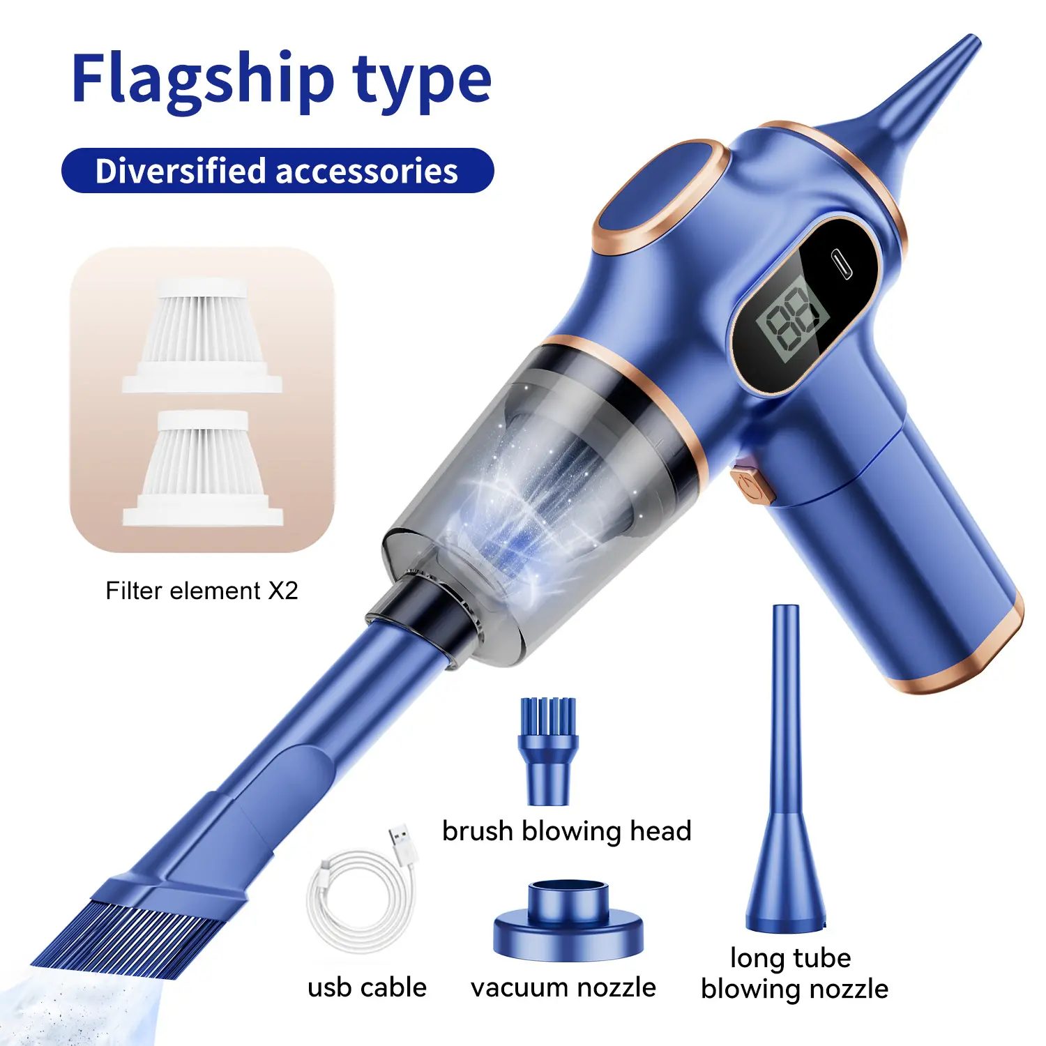 NEW ABS Wireless Car Vacuum Cleaner Home Appliance Sofa Office HighPower Household Cleaning Machine Mini Vacuum Carpet Cleaner product view