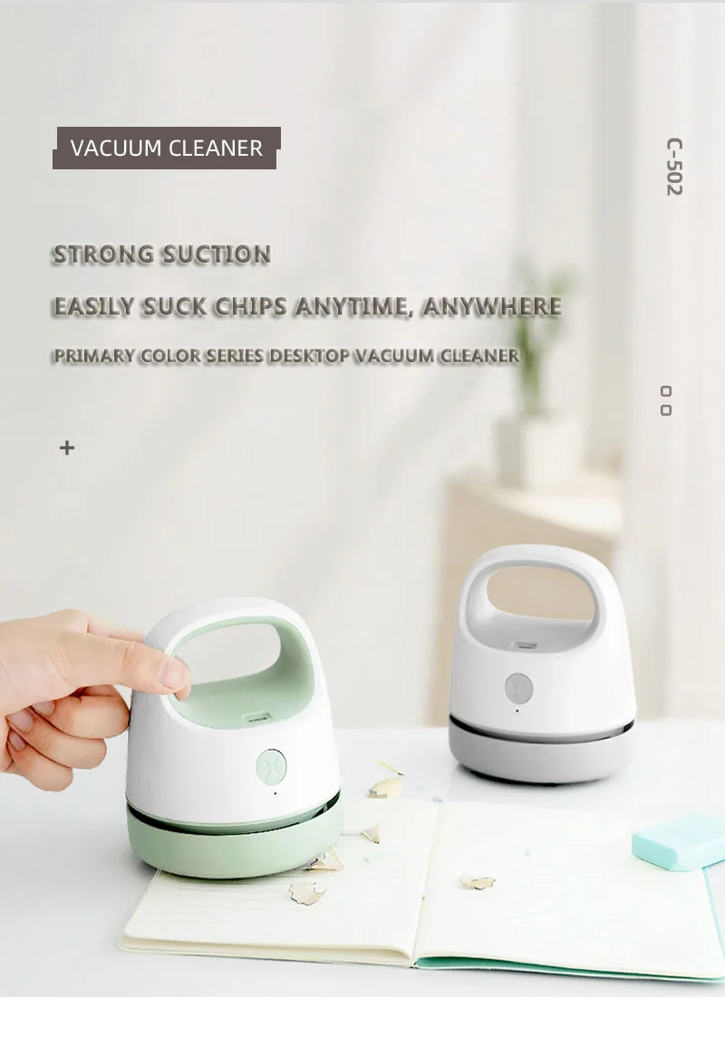 Wireless Handheld Vacuum Cleaner Portable Mini USB Charging Small Desktop Vacuum for Home Car Cleaning detail