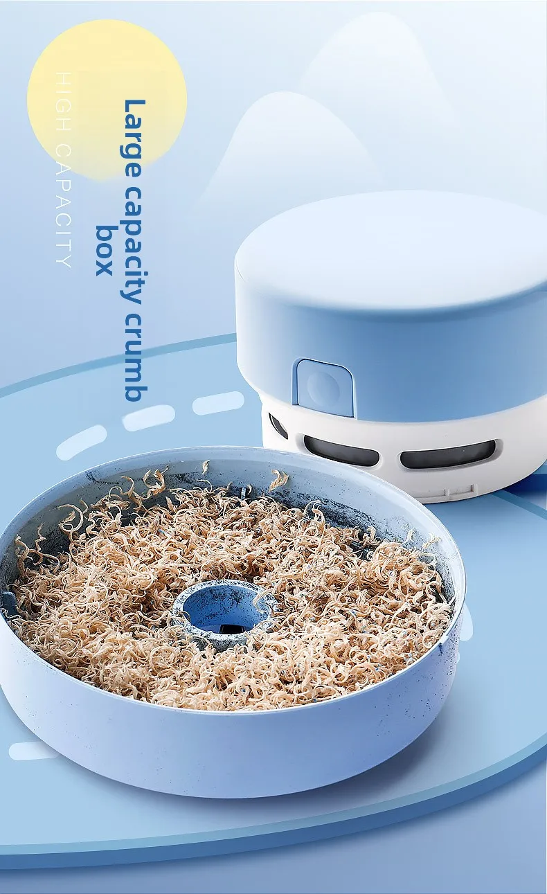Desktop Vacuum Cleaner Cleaning Stationery Student Suction Eraser Shavings Pencil Gray Childrens Electric Small Mini Charging detail