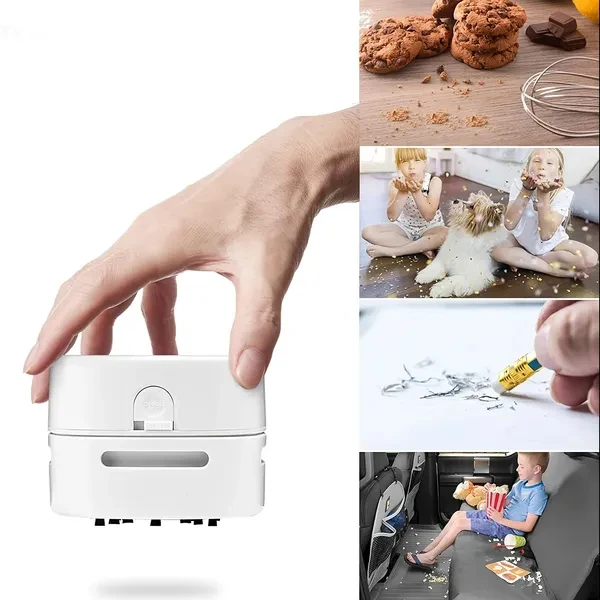 Handheld Mini Desktop Vacuum Desktop Cleaner Cleaning Energy Saving 360 Degree Rotation For Keyboard Home Office School detail