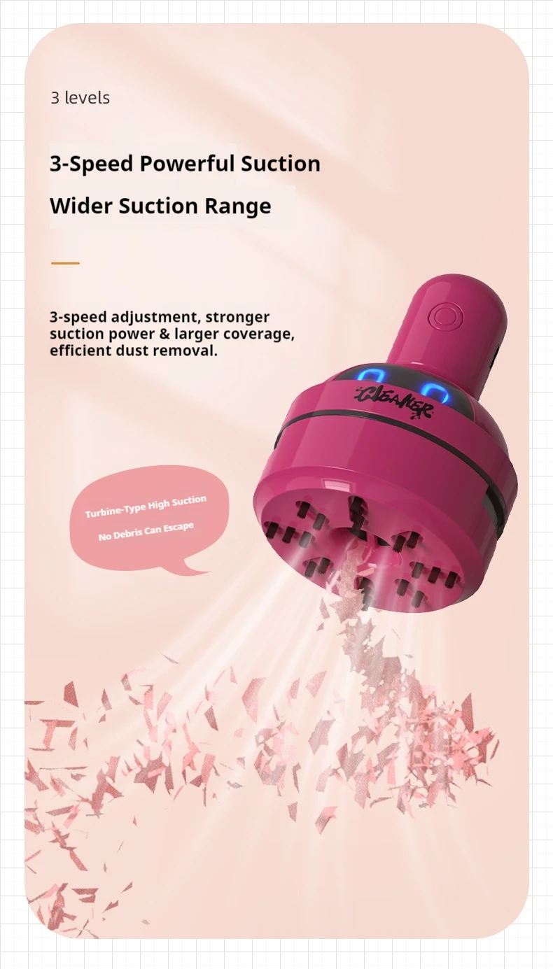 Desktop Cleaner Vacuum Cleaner Cartoon Mini Portable For Eraser Pencil Shavings Dust Cleaning For Keyboard Desk Table detail