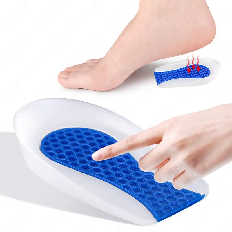 2PCS Heel Pain Relief Cushion Pad with Pu Gel Heel Cup for AntiSpurs ShockAbsorbing Insole for Sports Shoes product view