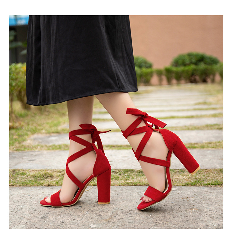 Ladies Sandals Women Sandals Lace up Luxury Designer Heeled Sandals for Women detail