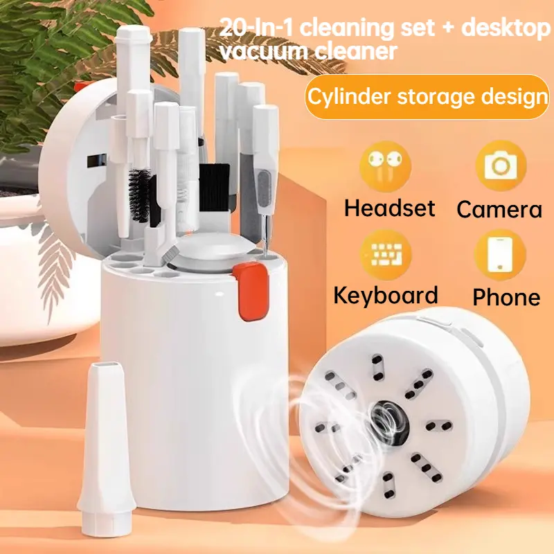 20 in 1 Computer Cleaning Kit Keyboard Screen Cleaner Portable Vacuum for Phone Camera Headphone with Detergent product view
