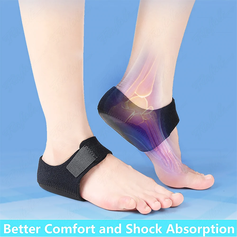 Plantar Fasciitis Silicone Heel Protector for Spurs Shock Absorption Shoes Pads U Cup Halfyard Socks Sleeve Pain Relief Insoles detail