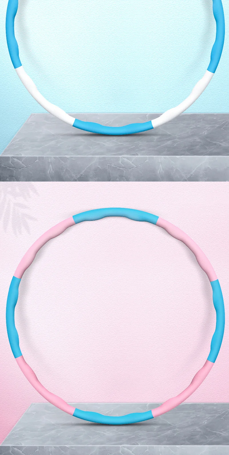 Adjustable Detachable Fitness Hula Ring Circle Weighted Exercise Hoops for Adult and Kids detail
