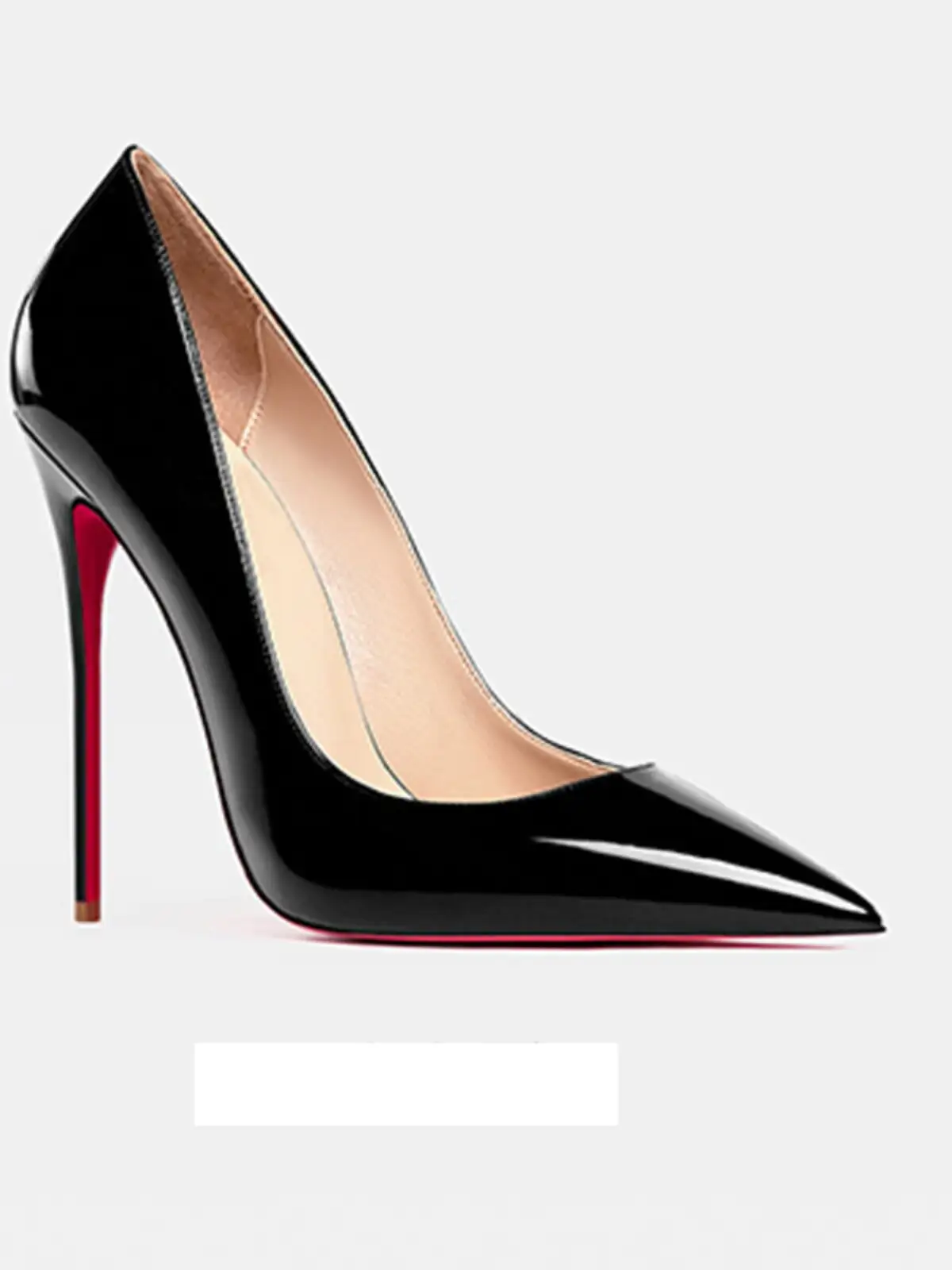 and slim and sexy high heels pointed shallow mouth black patent leather temperament work shoes product view