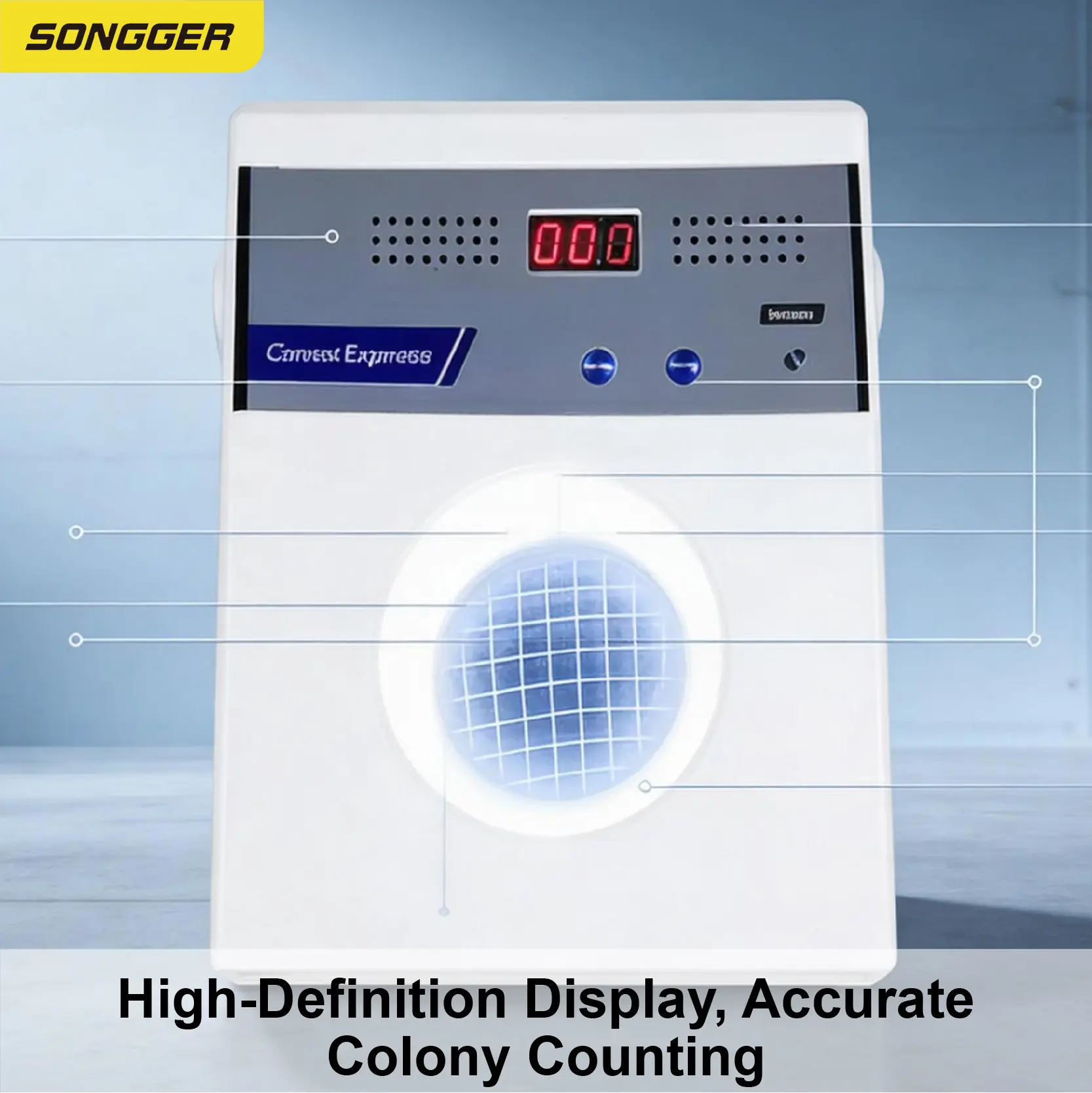 XK97A Digital Colony Counter LED Display Semi Automatic Bacterial Petri Dish CFU Counting Instrument for Lab Use product view