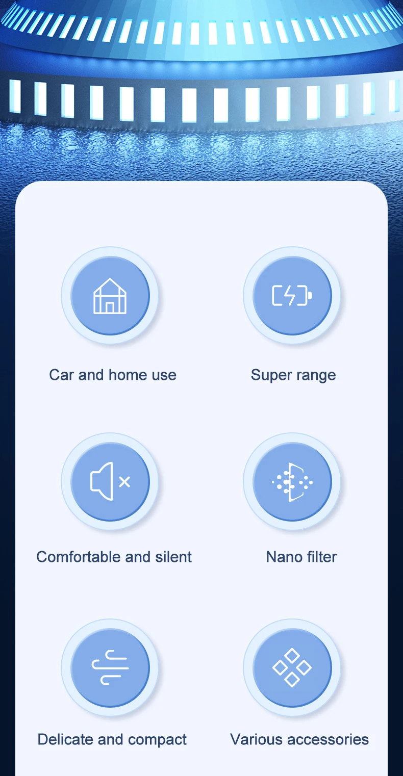 New Design Car Vacuum Cleaner 10000PA Strong Suction Wireless Portable Vacuum Cleaner For Car Home Desktop Keyboard Cleaning detail