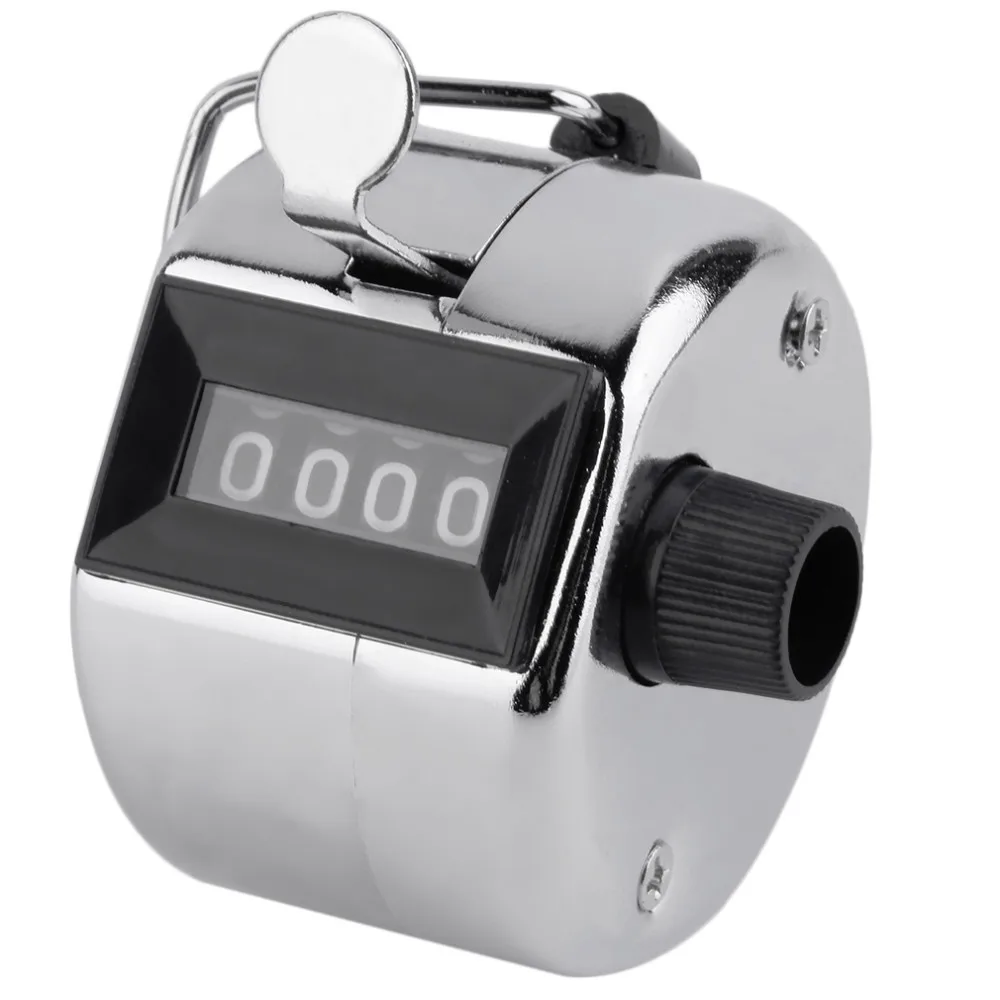 Metal Handheld Tally Counter 4Digit Number Count Clicker Counter Hand Mechanical Counters Clickers Pitch Counter for Coaching detail