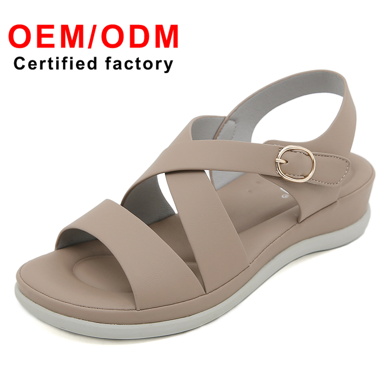 New Wholesale Womens Fashionable and Generous Large Size Thicksoled Beach Sandals Breathable Vintage Fashion Shoes Women product view