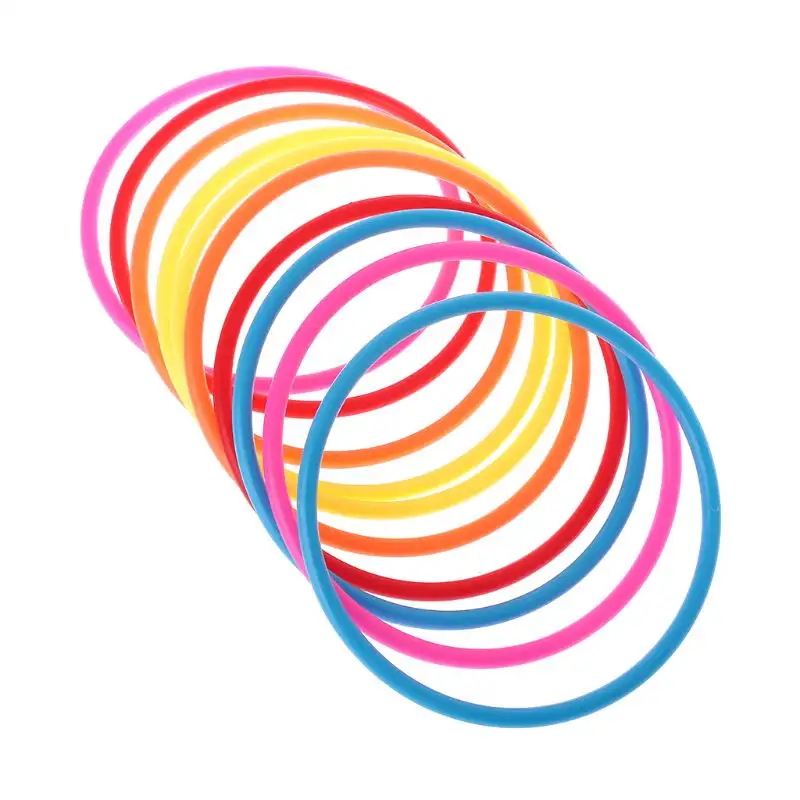 10 Pcs Plastic Toss Rings Throw Carnival Backyard Park Games Kids Intelligence Development Educational Exercise Prop Toy product view