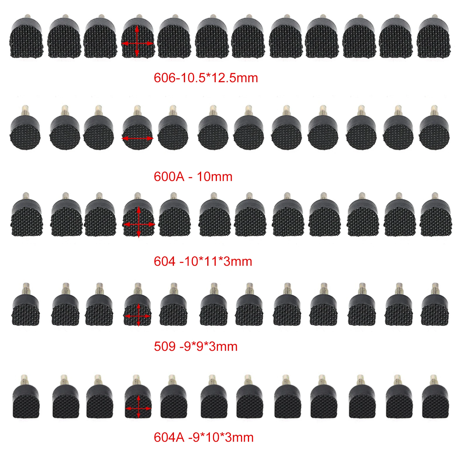 60Pcs High Heel Shoe Repair Nail 5 Different Size Shoe Repair Tips Taps Dowel Lifts Replacement product view