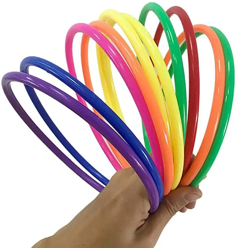 10Pcs Plastic Throwing Ring Target Game Kit Carnival Circle Toss Training Equipment Outdoor Backyard Multiplayer Interactive product view