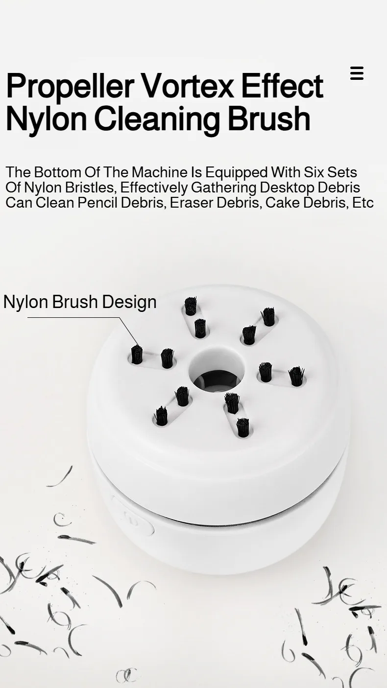 Desktop Cleaning Vacuum Cleaner Home Mini Portable Keyboard Silent Cleaner for Office Sofa Floor Study Desk Pencil Shavings detail