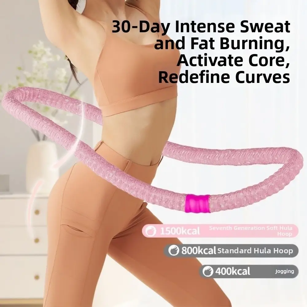 Soft Spring Fitness Circle Internal Spring Low Noise Weighted Fitness Hoop Foldable Thin Belly Abdominal Exercise Ring product view