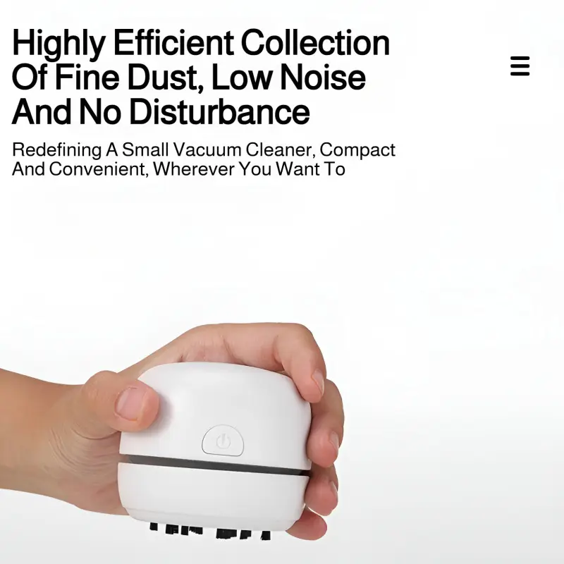 Desktop Cleaning Vacuum Cleaner Home Mini Portable Keyboard Silent Cleaner for Office Sofa Floor Study Desk Pencil Shavings product view
