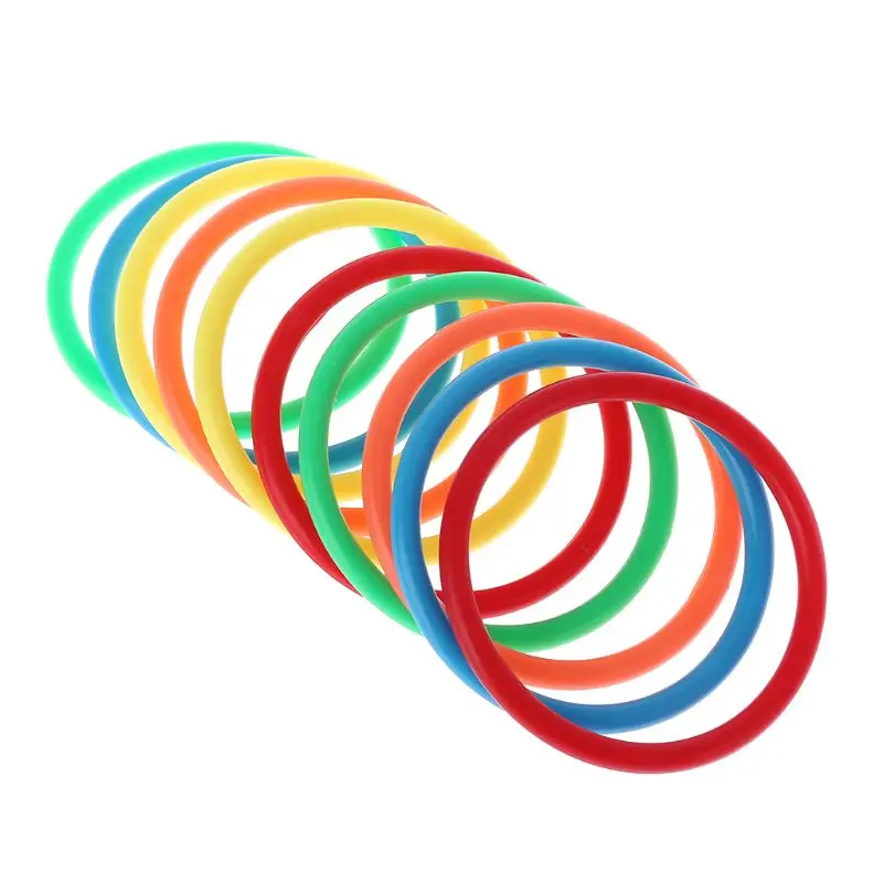 10 Pcs Plastic Toss Rings Throw Carnival Backyard Park Games Kids Intelligence Development Educational Exercise Prop Toy detail