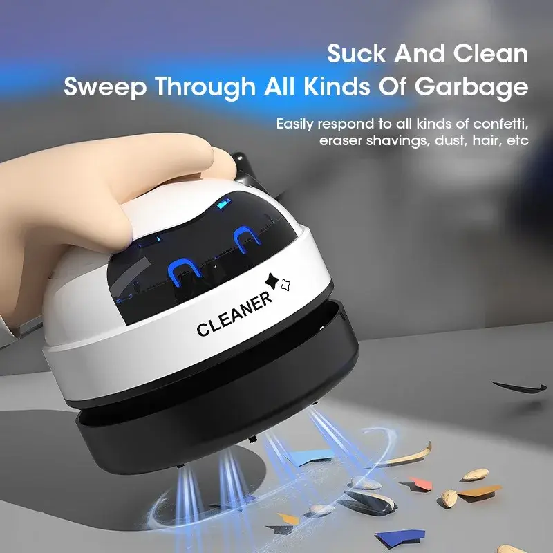 Mini Vacuum Cleaner Portable Desk Table Dust Vacuum USB Handheld Table Sweeper Hair Pencil Crumbs Cleaning Tool Vacuum Cleaner product view