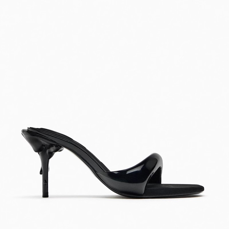 New Design Vintage Rhinestone Sandals for Women in the Summer Featuring a Fish Mouth and Color Blocked High Heels detail