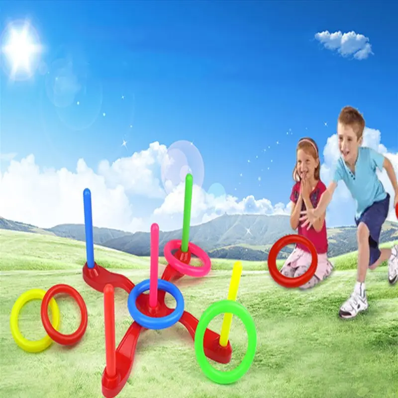10 Pcs Plastic Toss Rings Throw Carnival Backyard Park Games Kids Intelligence Development Educational Exercise Prop Toy detail